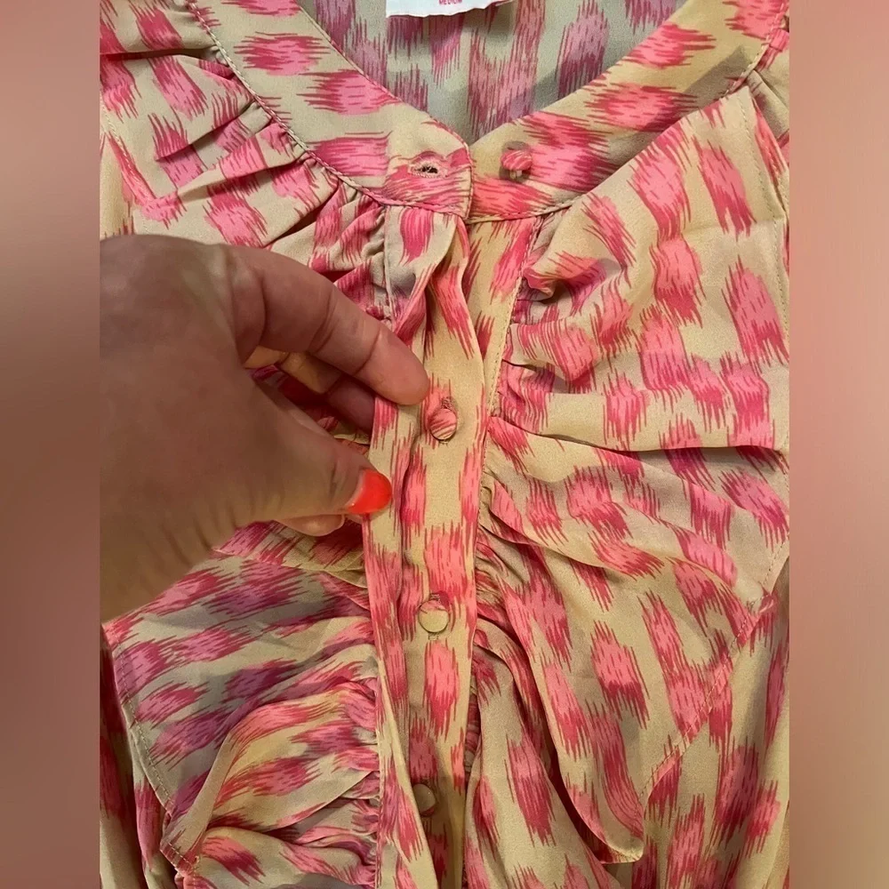 BUDDY LOVE Astrid Ruffle Front Mini Dress - Pink Lady Pink Girly - Picture 11 of 13